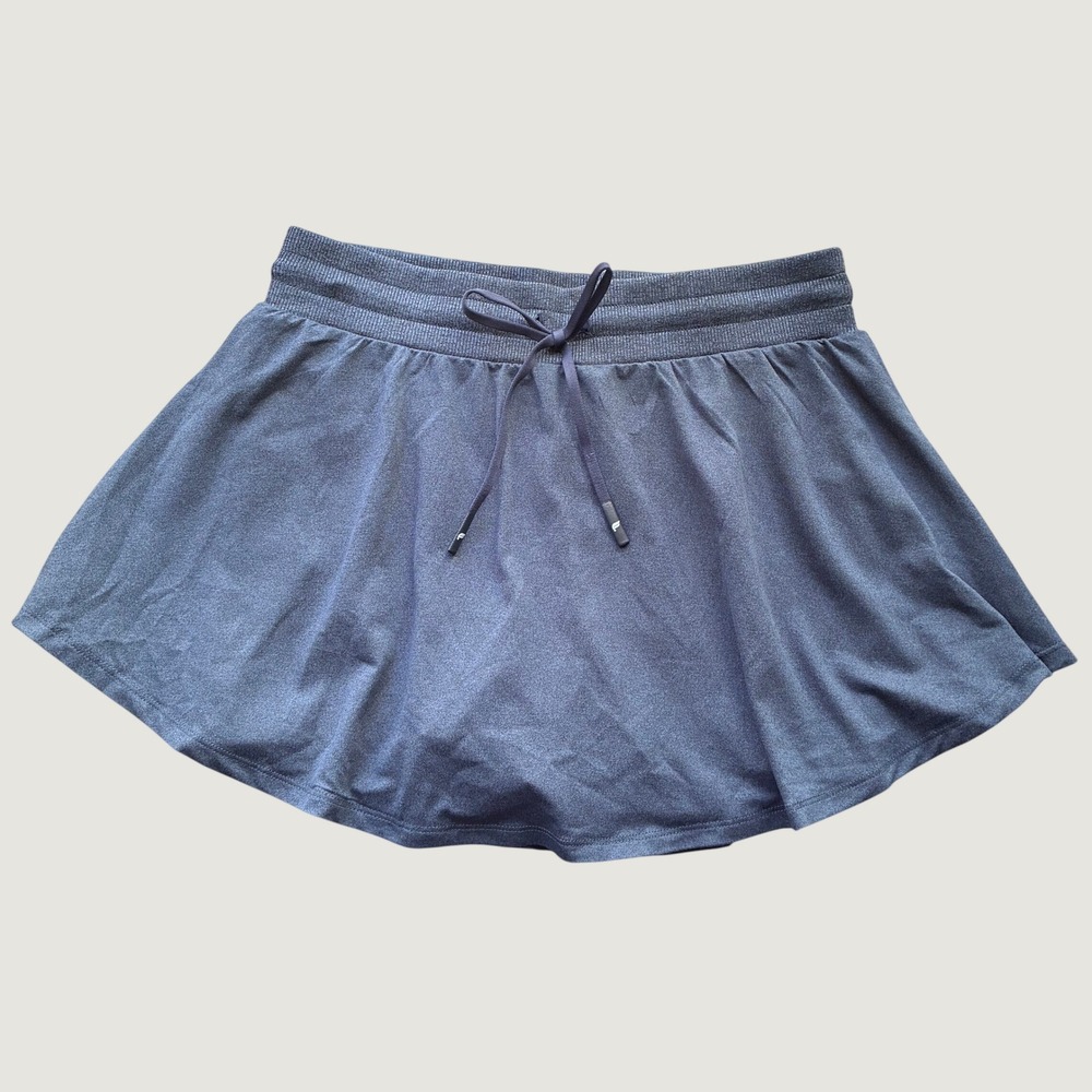 Fabletics Stretch Jersey Flounce Skirt Deep Navy Heather Skort Womens Size S 6